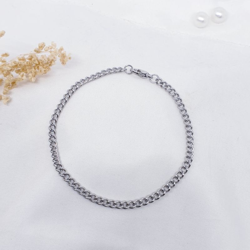 gelang titanium rantai tangan imoet size 15+3cm=18cm JJ-10