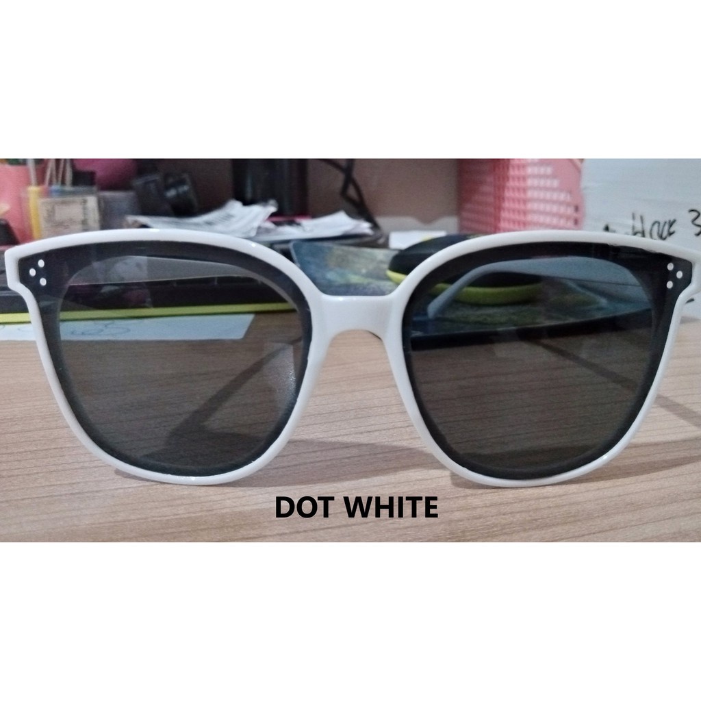 Korean Design Retro BIG BLACK Kacamata Hitam Sunglasses TANPA LOGO &amp; KEMASAN BENING