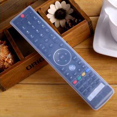 KR  Sarung Remote Tv Silikon Cover Remot Ac Silicone Transparan Ukuran Panjang 21.5 x 5 cm