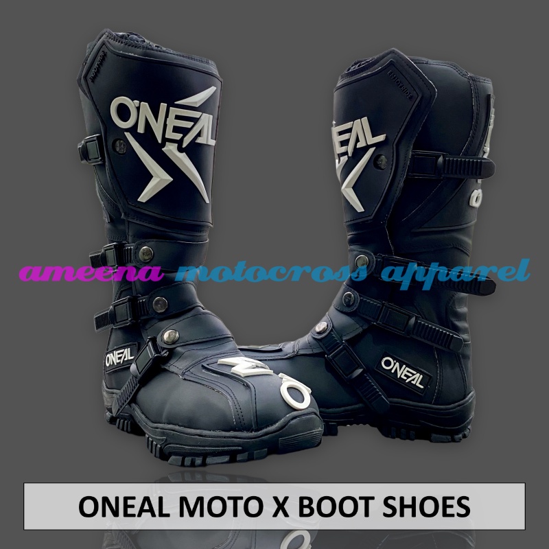 Sepatu MX Boots - Sepatu Trail - Sepatu Motocross - Sepatu Enduro - Sepatu Adventure - Black