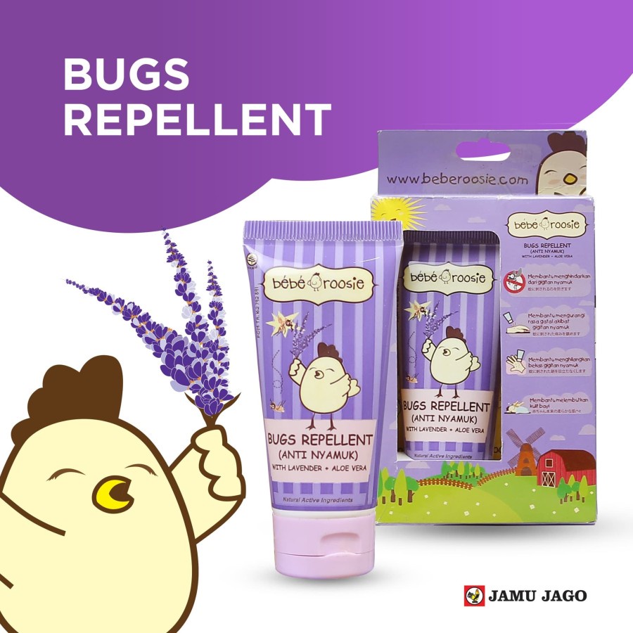 Bebe Roosie Bugs Repellant (Anti Nyamuk) | Telon Cream | Minyak Telon