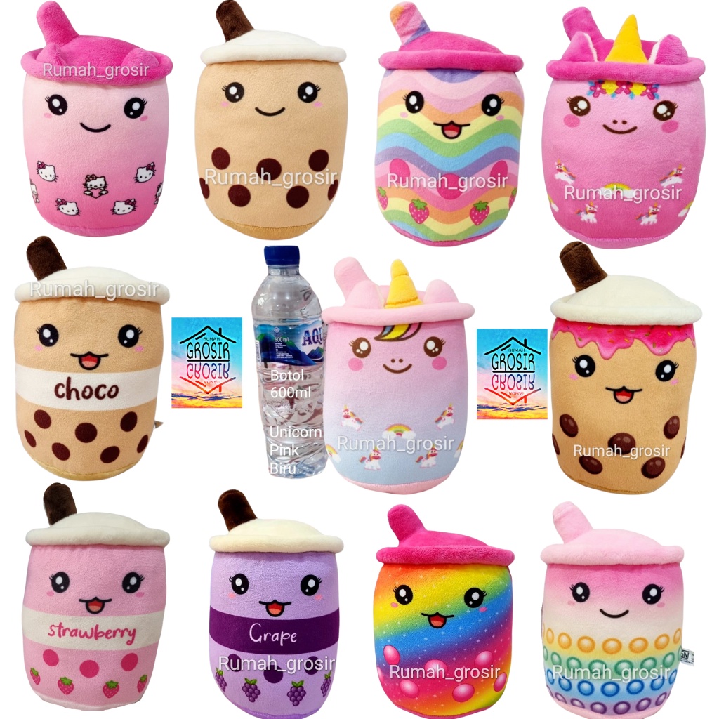 Boneka Boba Bubble Milk Tea Brown Sugar Ukuran Kecil