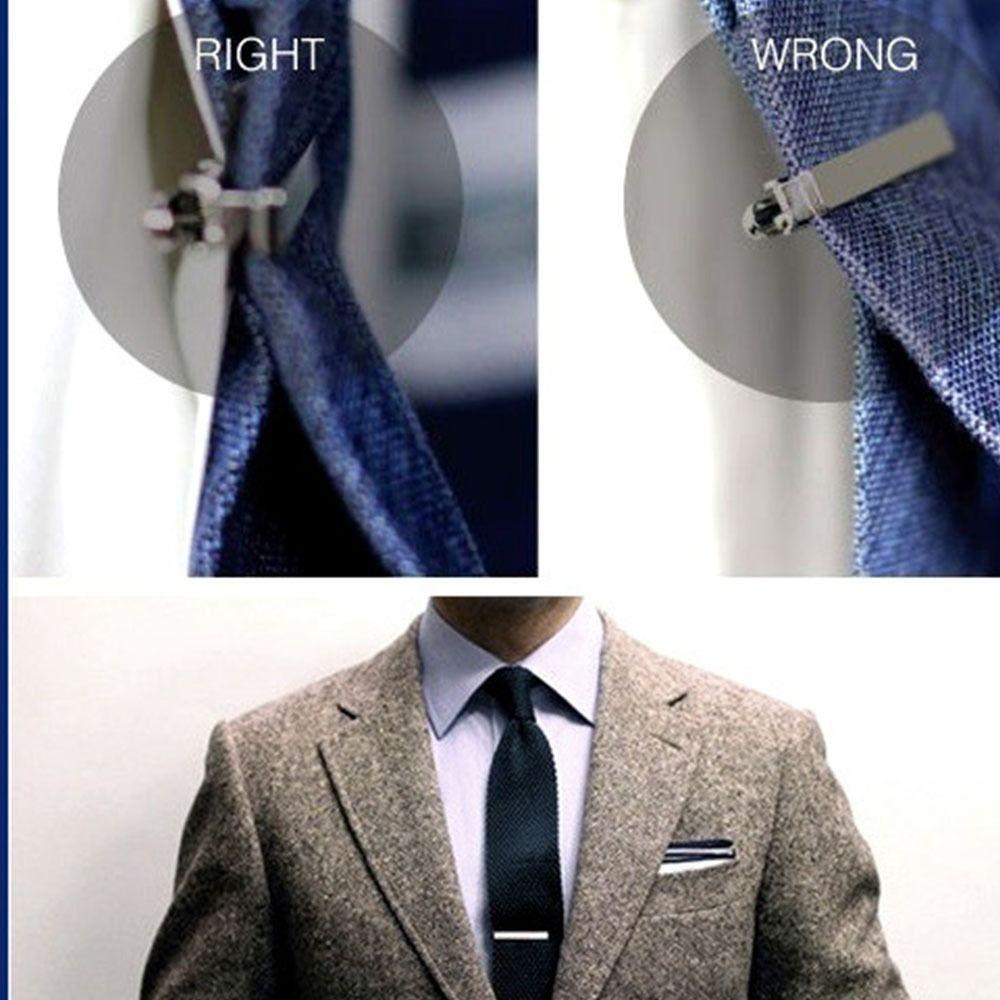 Agustina Klip Dasi Logam Aksesoris Pria Formal Tie Pin Pernikahan Fashion Perhiasan Berlapis Emas Clasp Clip