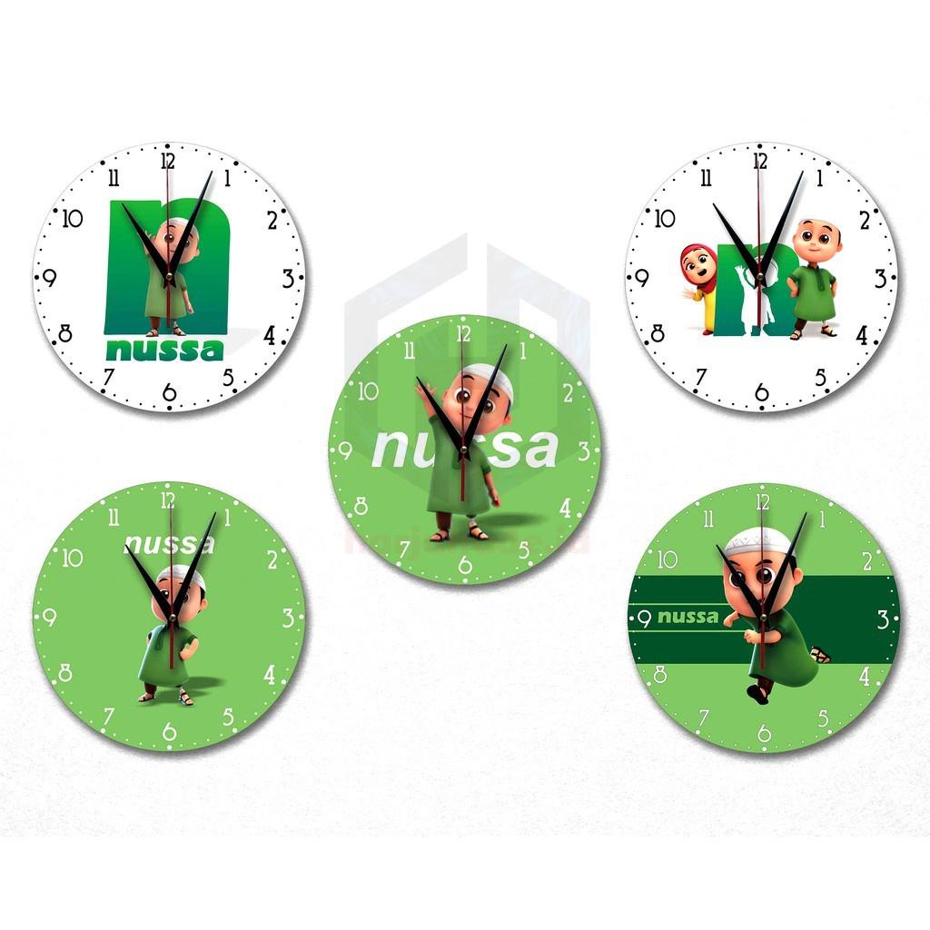 " j-1" JAM DINDING KARTUN ANIMASI NUSSA "20 cm"