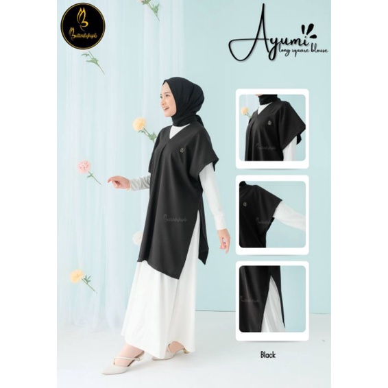 ATASAN AYUMI LONG SQUARE BLOUSE