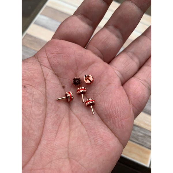 Crown knop putaran jam tangan Rosegold Size 6mm