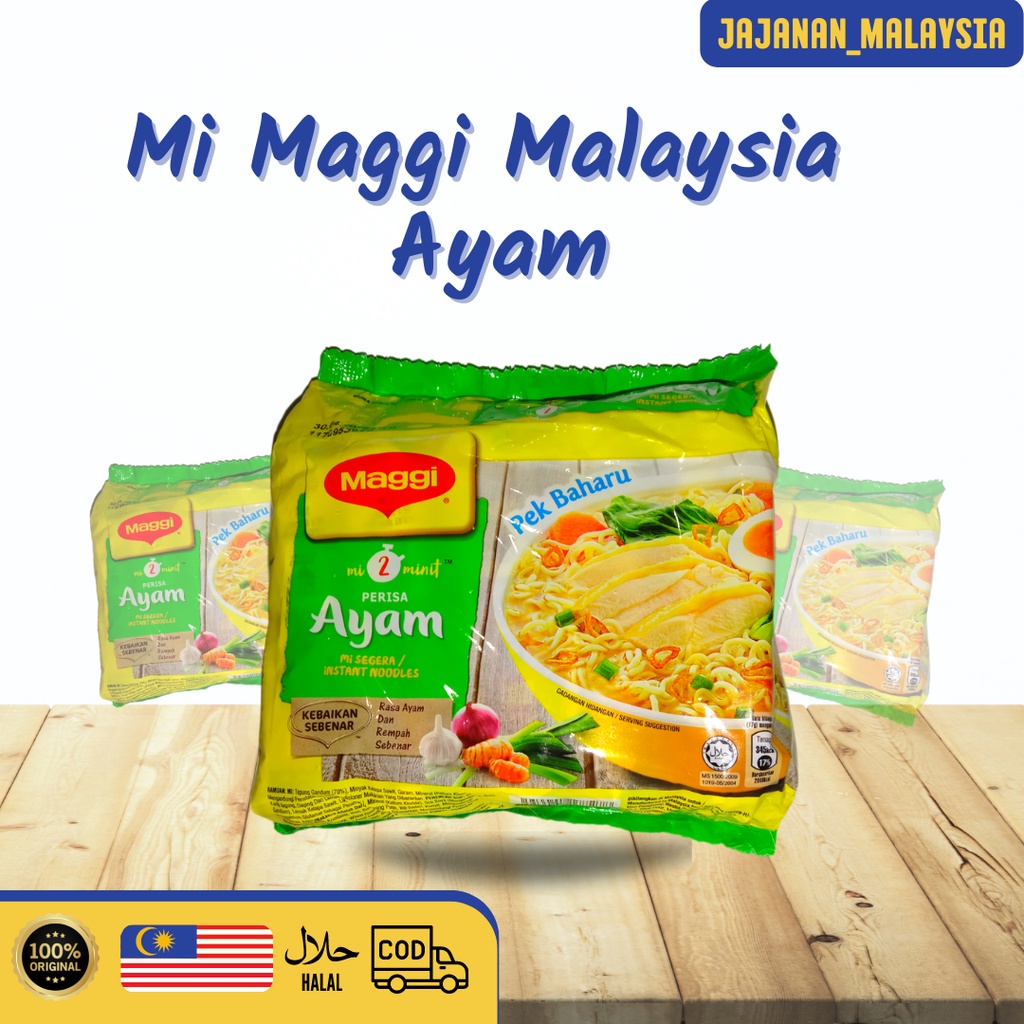 Mi Maggi Ayam Kuah Rebus Halal Asli Malaysia Isi 5 Pcs Berat 400gr Special Makanan Instan Enak kemas