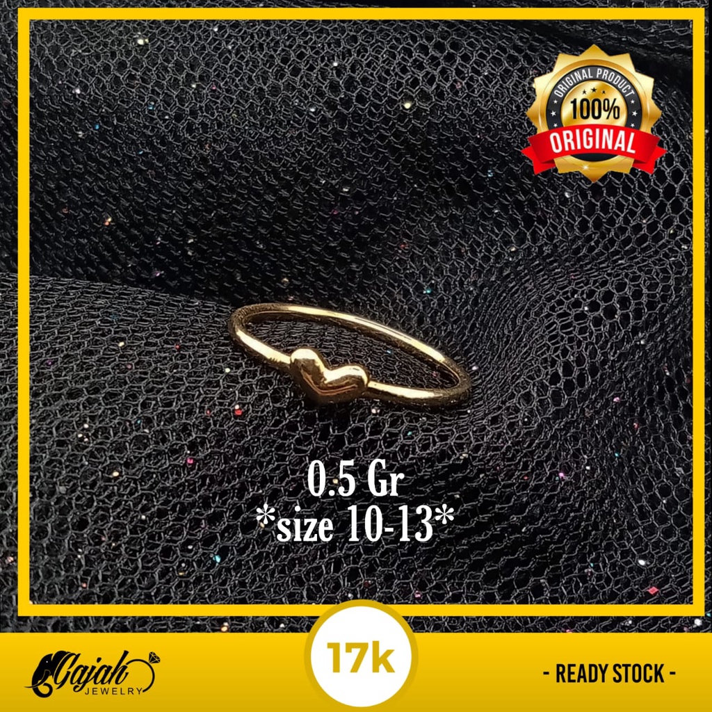 Cincin emas 17K - 0.5 gr kadar 750 - CMS000000004