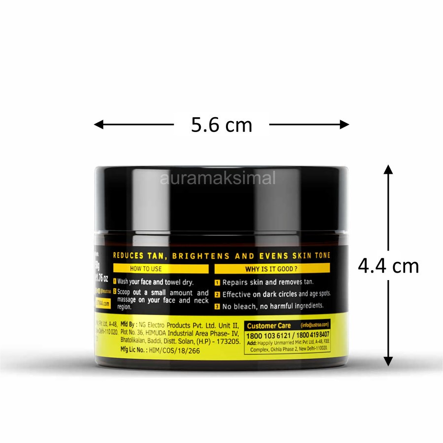 Cream Pelembab Pencerah Pemutih Wajah Pria Ustraa De-Tan Krim 50gr