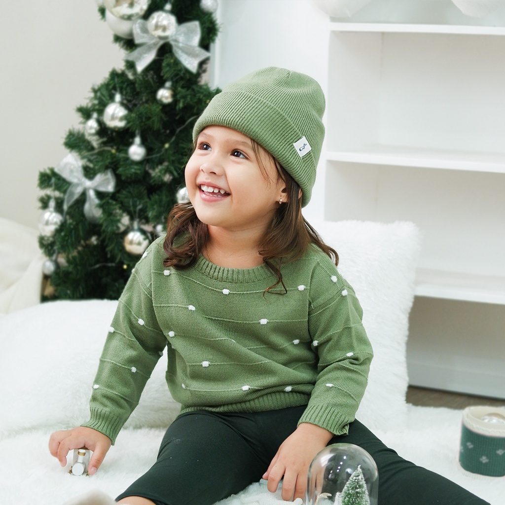 Nice Kids - Knit Sweater Baby Winter Snowy Unisex Baju Hangat Rajut Bayi Anak (6-12 Bulan - 4 Tahun)