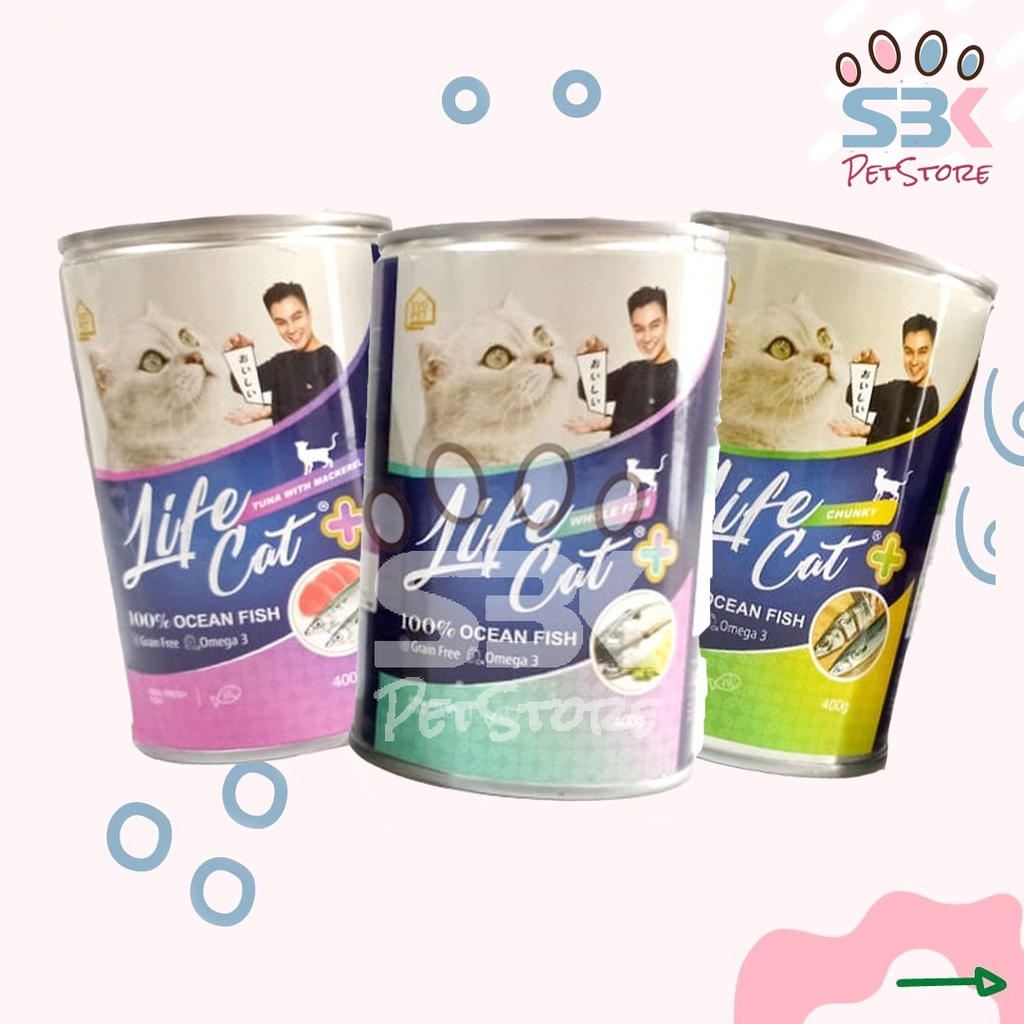 Life Cat Plus 400gr Kaleng Makanan Kucing Basah Wet Food