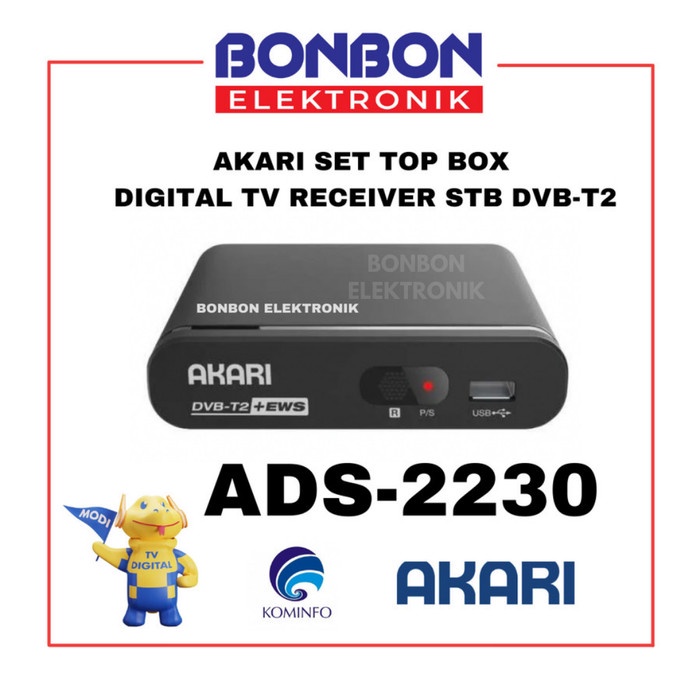 Akari Set Top Box ADS-2230 Digital TV Receiver STB DVB-T2