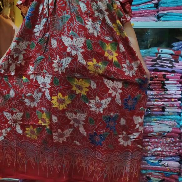 Daster batik BL super jumbo LD 160cm - Cokelat, super JUMBO