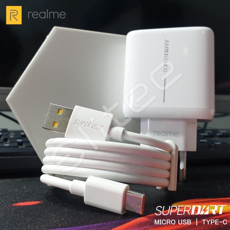 Charger Realme 65W Type C Original Fast Charging Super Vooc / Super Dart Charger Realme