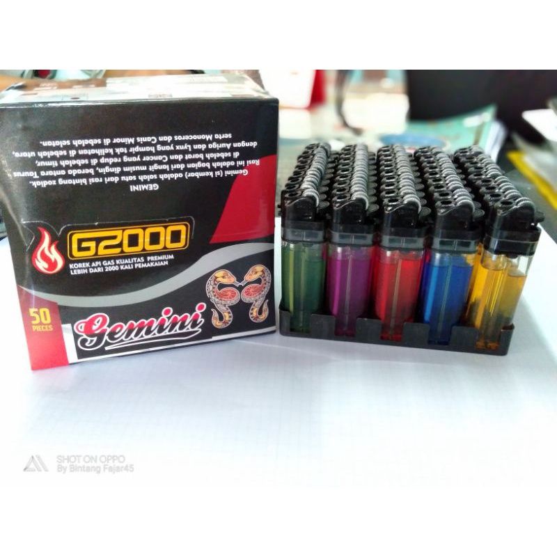 (1 pack ) korek api roda Gemini G2000/mirip tokai