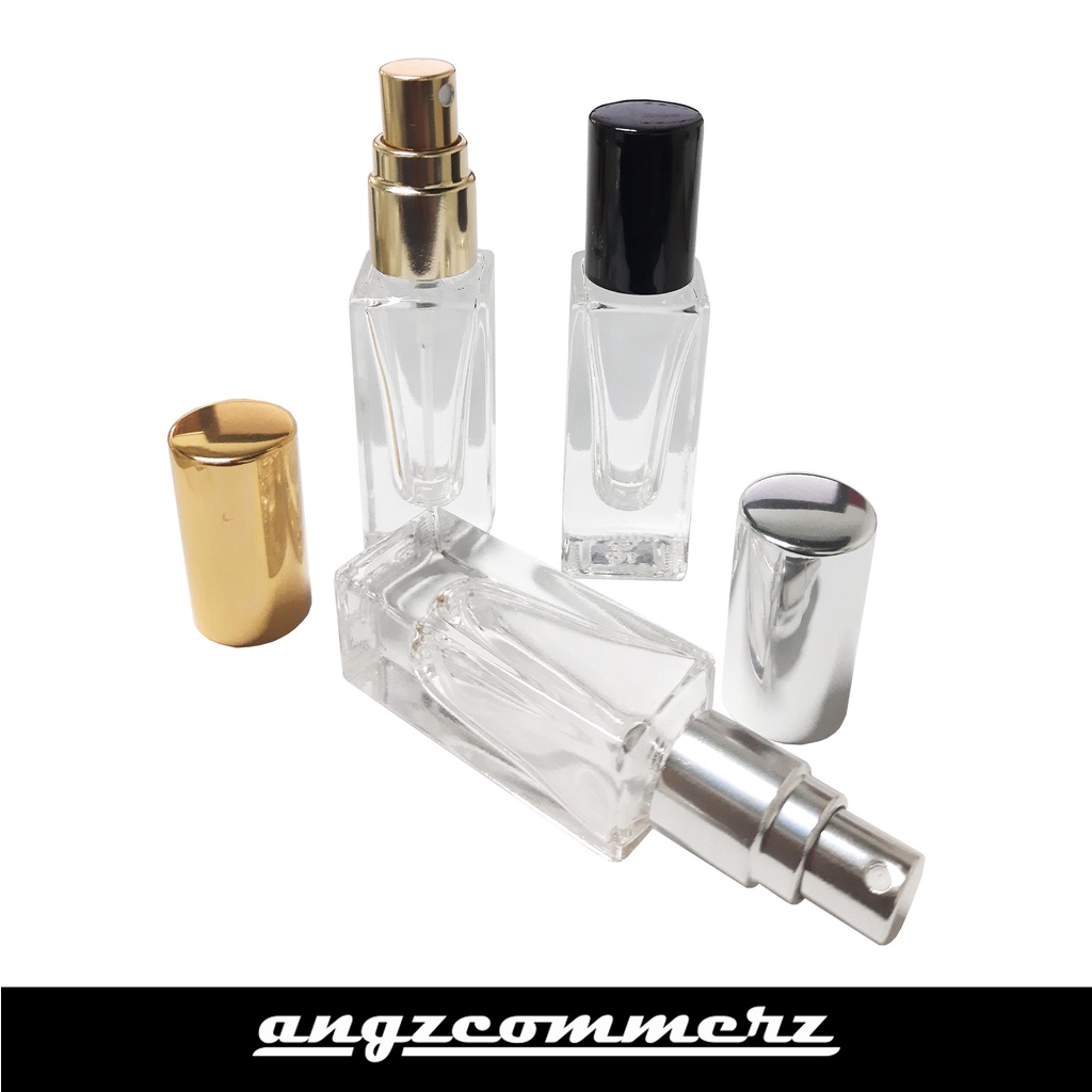 Botol Parfum Kaca Bening Minyak Wangi Kotak Roll On Spray Glass Tebal