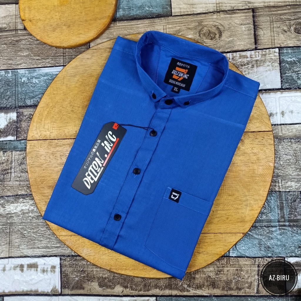 Kemeja Pria Polos Lengan Pendek Model Slimfit - Kemeja Kasual Pria (AZ-4)