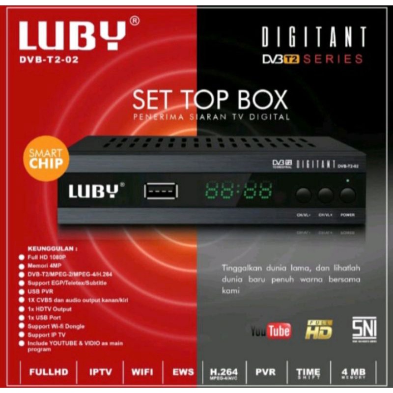 Termurah...set top box Luby bisa buat tv tabung/LED lcd