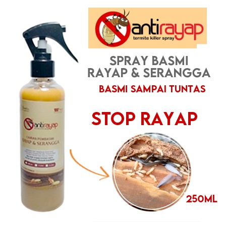 Spray Anti Rayap [RA22] Cairan Racun Rayap Rumah Tanah Kayu Tembok  Obat Semprot Pembasmi Ampuh Terbaik 250ml