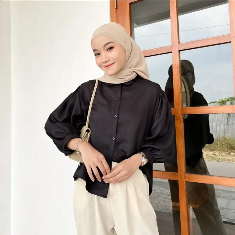 Elze Blouse Premium / Kemeja Blouse wanita / Outfi wanita / OOTD Terbaru