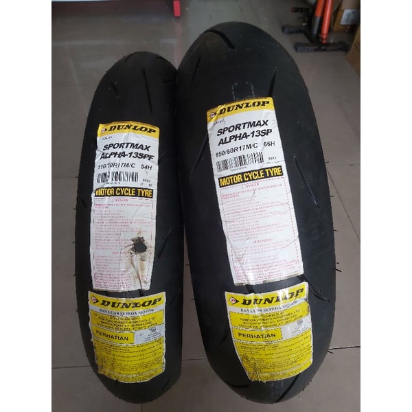 BAN DUNLOP SPORTMAX ALPHA 13 SP 110/70 150/60 17 JAPAN