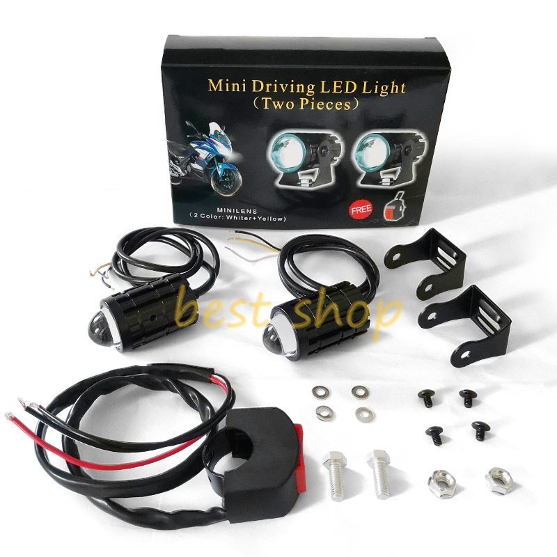 Lampu Depan LED Mini 9-85V Anti Air Untuk Motor