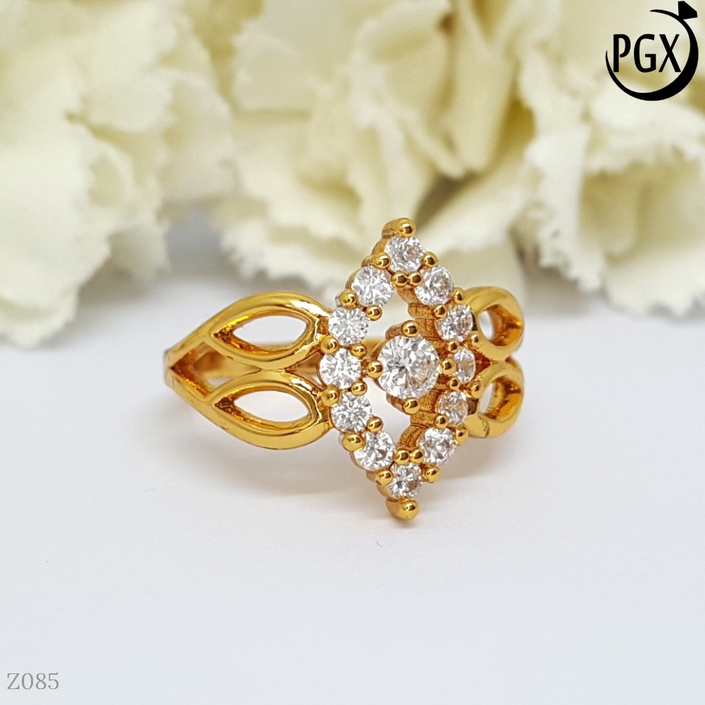 PGX Cincin Xuping Wanita Lapis Emas Aksesoris Perhiasan Fashion Premium - Z085