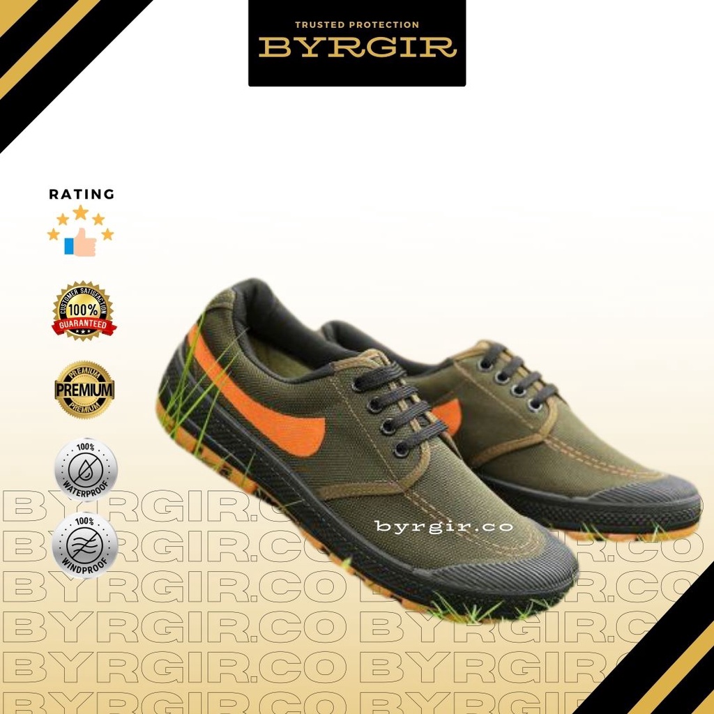 BYRGIR Sepatu Kanvas Safety Pria Sneaker Gunung Hiking Trekking Quick Dry Outdoor Import Sporturedo Stonger Terbaru Shoe Olahraga Laki Laki Original Korean