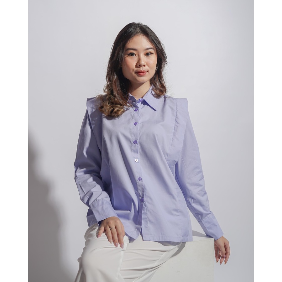 Sarayu Kemeja Wanita Blouse Katun Poplin Serasi by Darling Angel