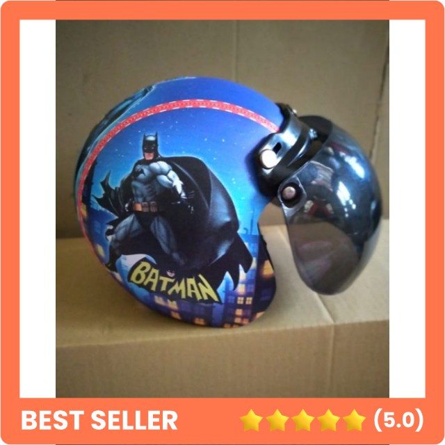 helm anak bogo SNI motif batman