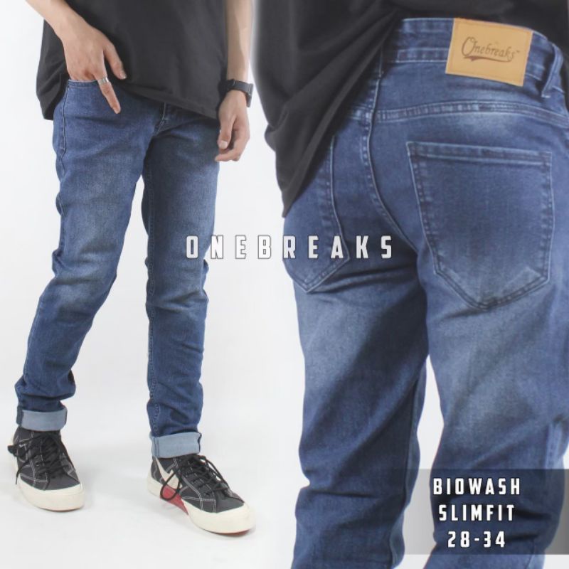 CELANA JEANS PRIA SLIMFIT WASHING  - CELANA PANJANG PRIA - CELANA COWOK - JEANS SKINY PRIA