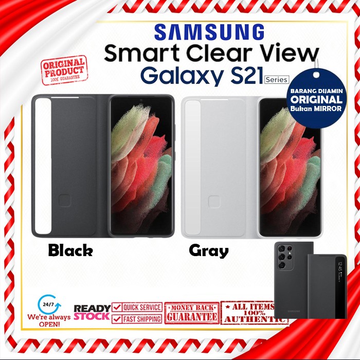 Original Case Samsung Galaxy S21 Ultra / S21 Plus Samsung SMART CLEAR VIEW - S21 Ultra, Black