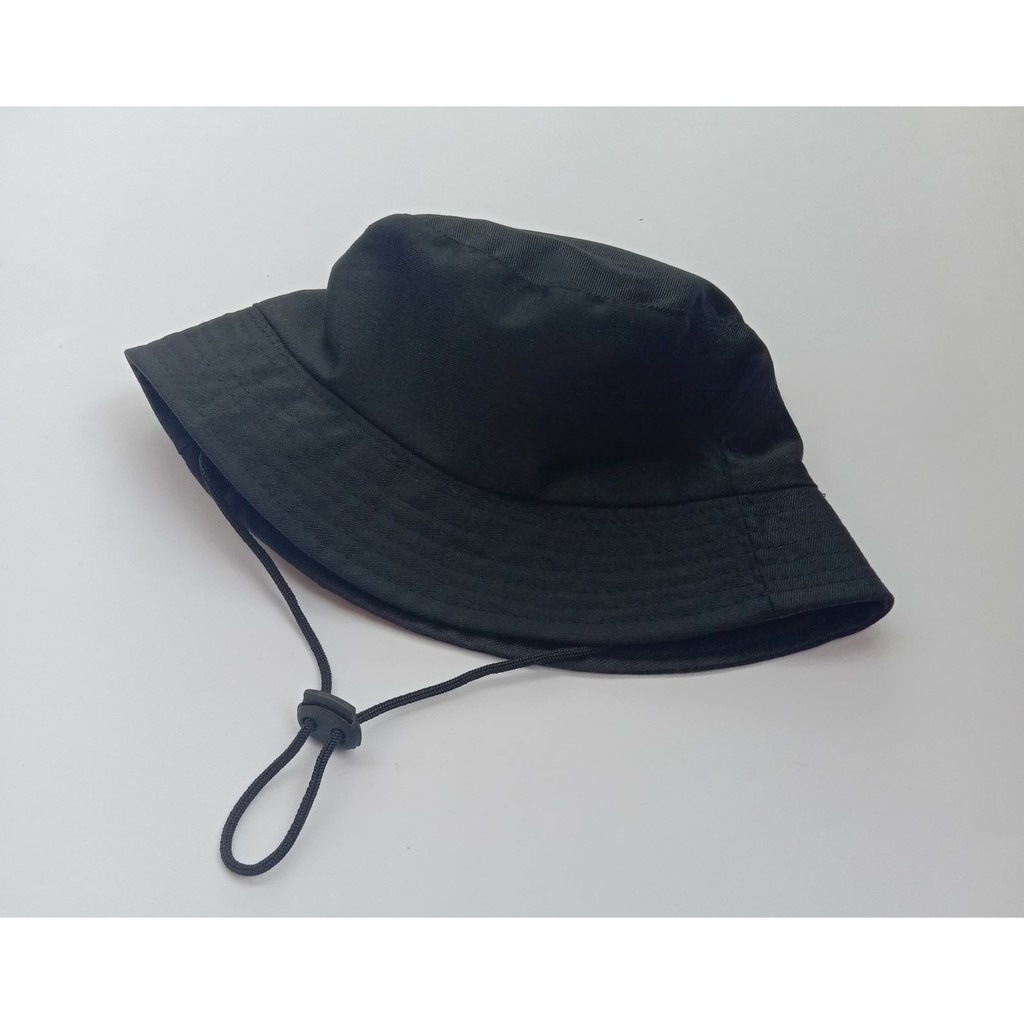 Topi Bucket Polos anak bucket hat anak bertali kekinian