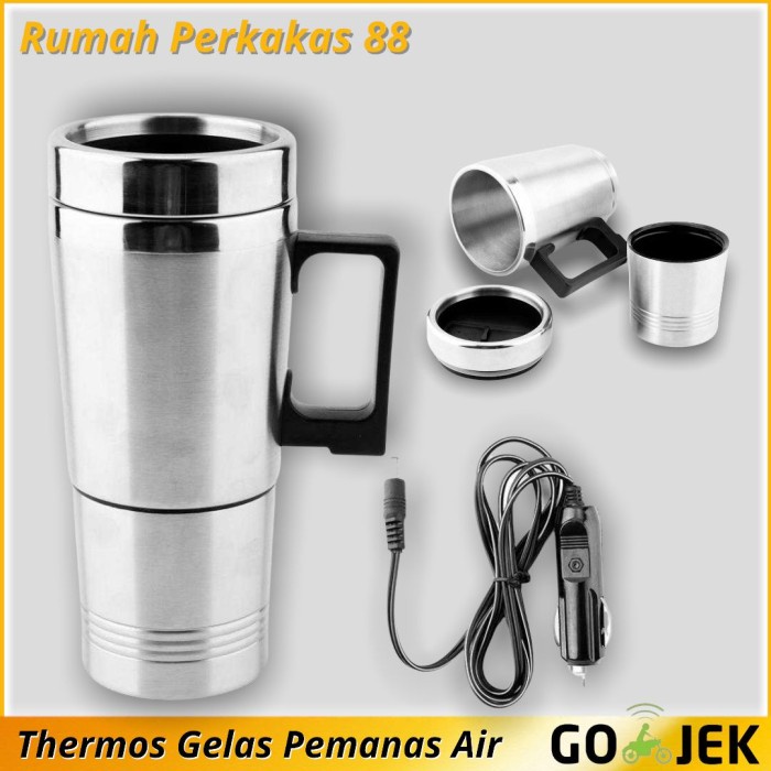 Thermos Gelas Pemanas Air Heated Car Travel Mug Elektrik Mobil Mug