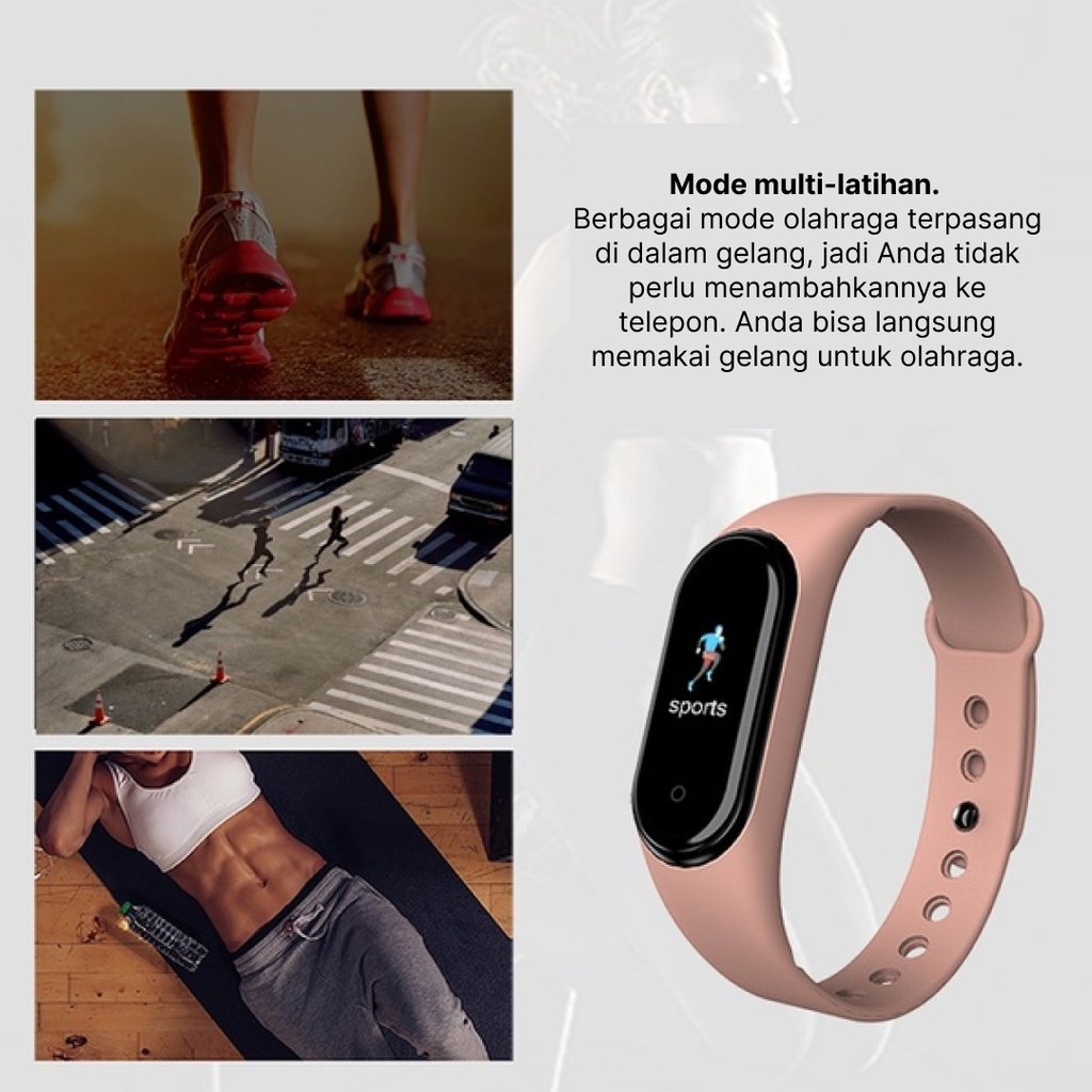 Smart Band M6 Smartwatch Monitor Jantung Tahan Air Bluetooth 4.0