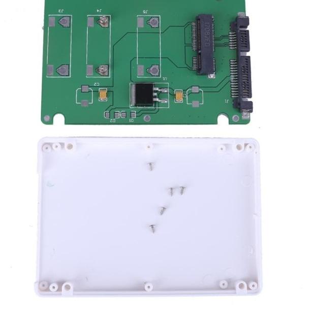 ADAPTER MSATA SSD TO SATA KONVERTER DENGAN CASING ENCLOSURE
