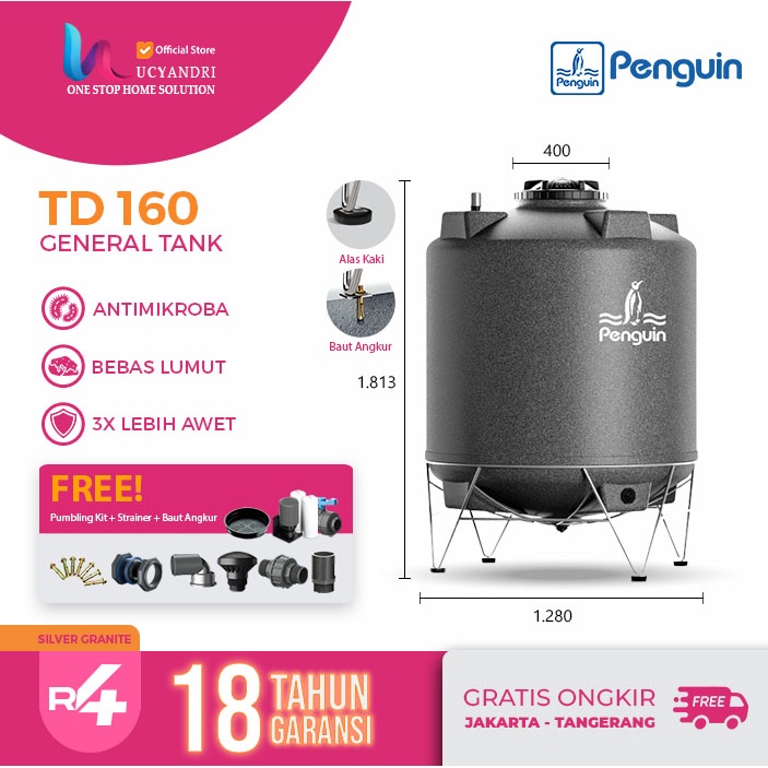 Harga Tangki Air, Toren Air, Tandon Air Penguin TD 160 NEWS