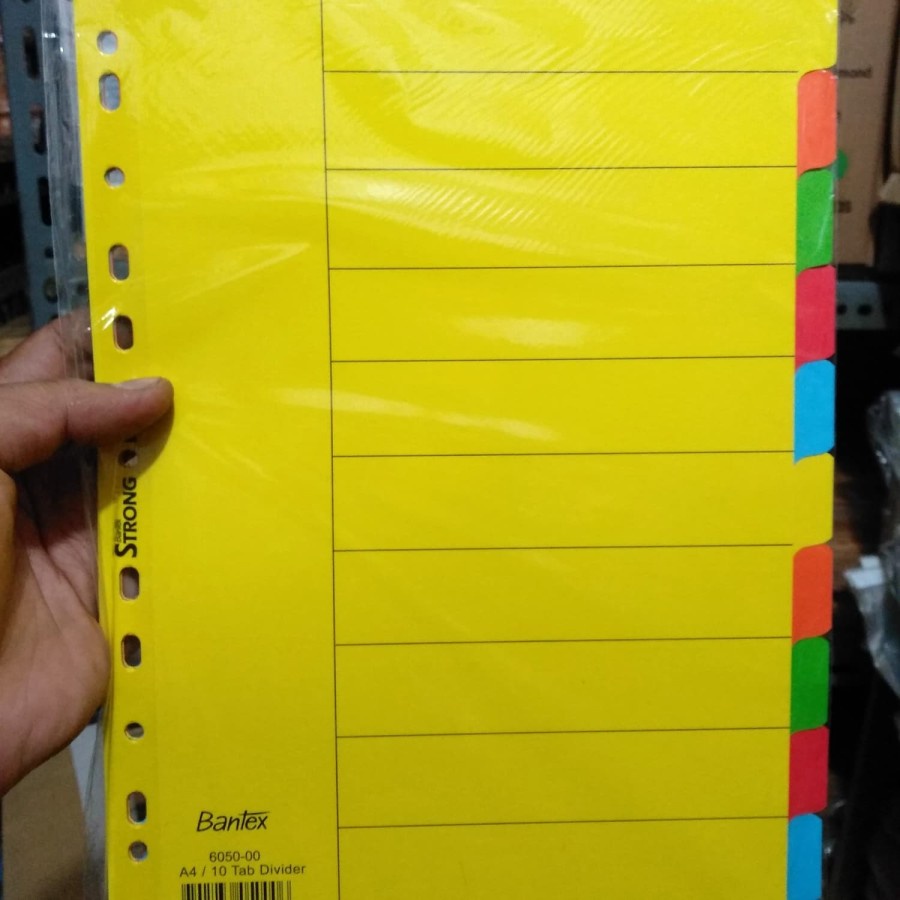 

DIVIDER BANTEX A4 10 TABS 6050 dan 6045 5 TABS/ pembatas kertas