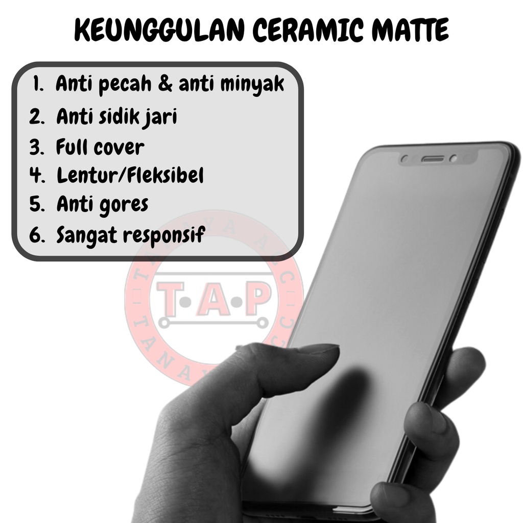 Tg Tempered Glass Ceramic Anti Gores Game Gaming Anti Minyak Anti Pecah REALME C1 C2 C3 C5 C11 C11 2021 C12 C15 C17 C19 TANAYA ACC