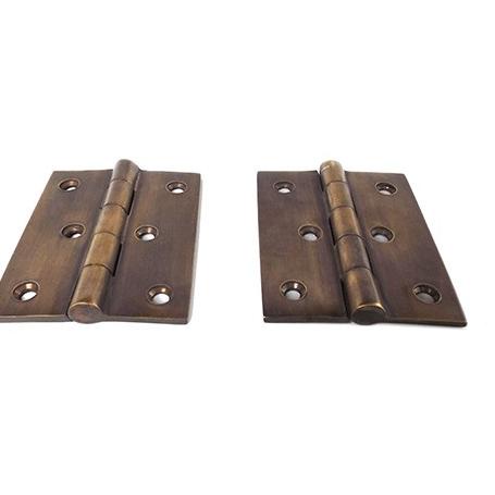 4" Solid Brass Door Hinge / Engsel Pintu Kayu Kuningan Asli Antiq