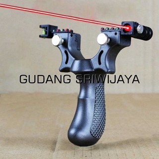 Ketapel Tactical Slingshot with Laser Sight & Rubber Band