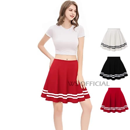 Rok List Korea Rok Mini Rok Mini Skirt Rok Korea Skirt Rok Tennis Rok Olahraga