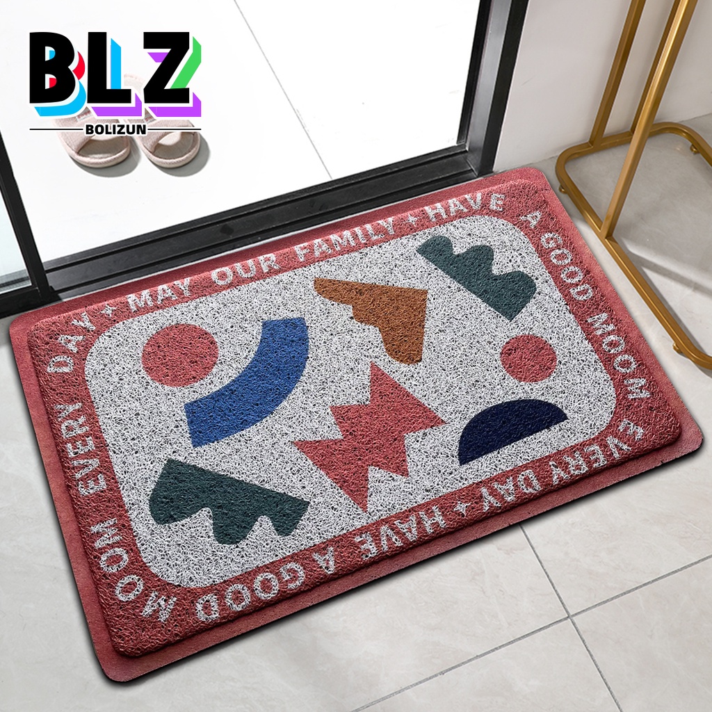 Bolizun Keset mie bihun  Anti Slip Printed Desain Permadani 40x60cm /keset pvc depan pintu rumah