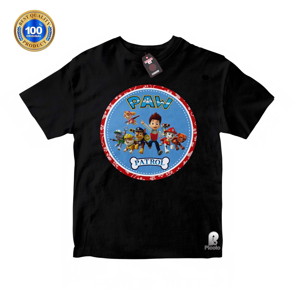 BAJU ANAK KAOS ATASAN ANAK PAW PATROLL BAHAN COTTUN (Free Nama)