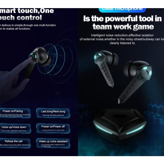 P36 TWS Headset Earphone Wireless Bluetooth 5.0 Gaming Mode Low Delay