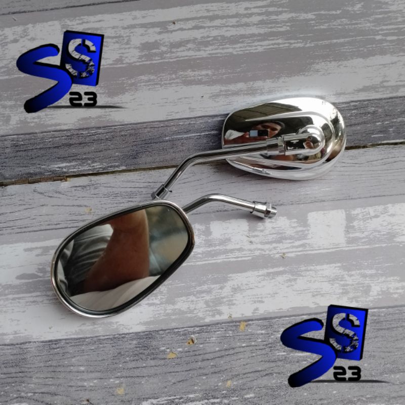 spion HD Harley Davidson oval kaca bening krom pnp variasi cb 100 125  gl 100 pro max Tiger Revo tir