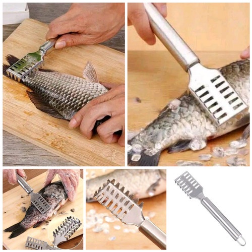 Fish Scale Skin Remover Alat Pembersih Pengupas Sisik Ikan Stainlees Steel