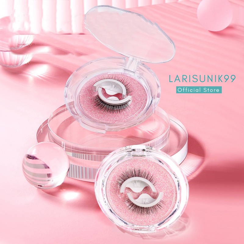 Korean Style Bulu Mata Palsu Fake Eyelash 3D Natural Bulu Mata Tanpa Lem Bulu Mata Mahnet Wanita Cantik Terbaru No Glue Ajaib Lentik Anti Badai Original Termurah