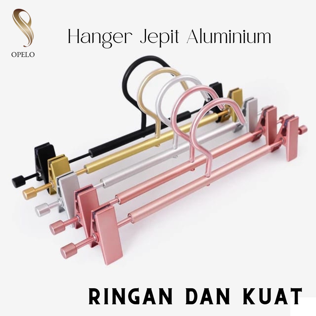 HANGER JEPIT CELANA ALUMINIUM GOLD PREMIUM