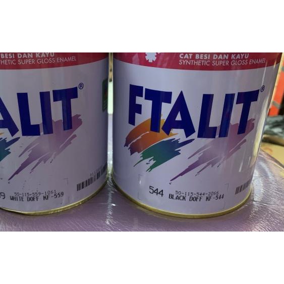 Cat Minyak Ftalit Hitam Doff & Putih Doff 1Kg - Putih Doff